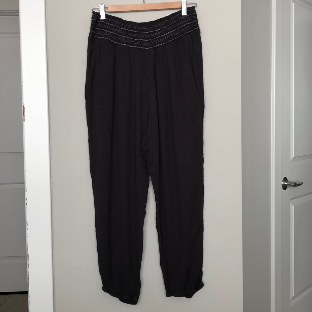 Anthropologie Dark Grey Linen Pants